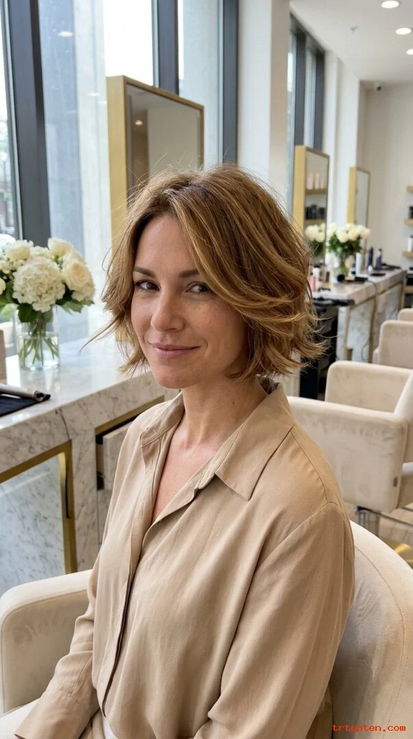 Short Messy Feathered Bob